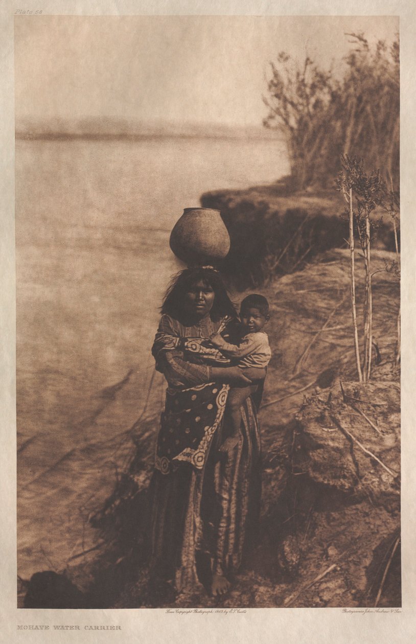 Portfölj II, plansch 58: Mohave vattenbärare av Edward S. Curtis
