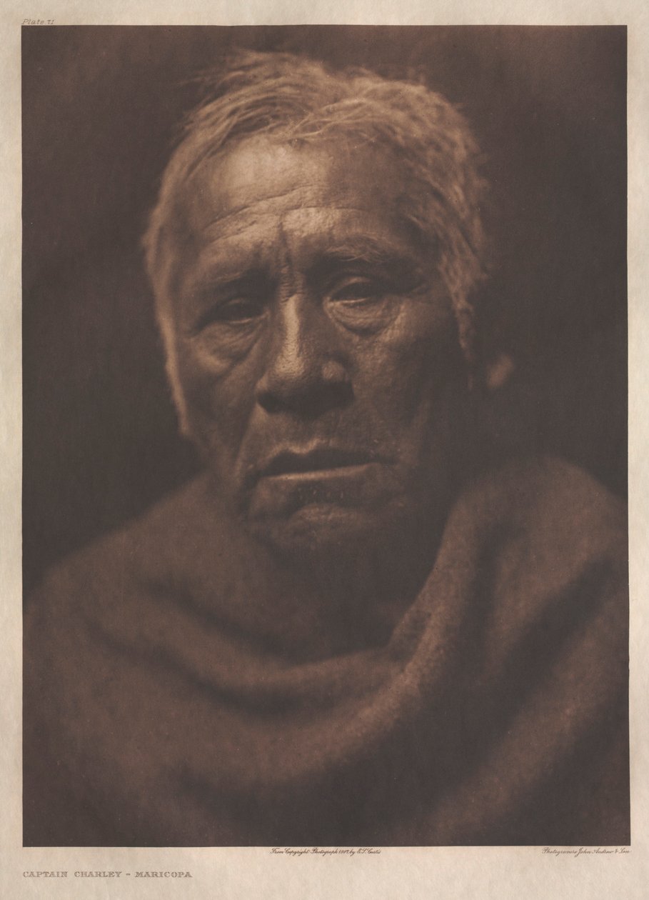 Portfölj II, plansch 71: Kapten Charley - Maricopa av Edward S. Curtis