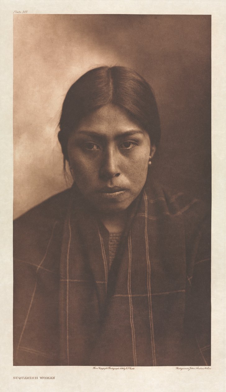 Portfölj IX, skylt 305: Suquamish Woman av Edward S. Curtis