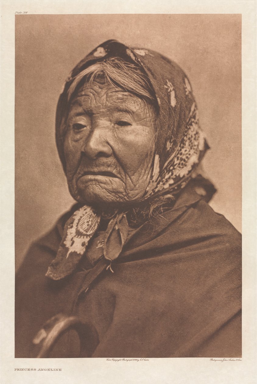 Portfölj IX, skylt 314: Prinsessan Angeline av Edward S. Curtis