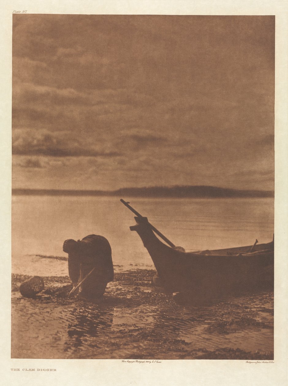 Portfolio IX, skylt 317: Musselskrävaren av Edward S. Curtis