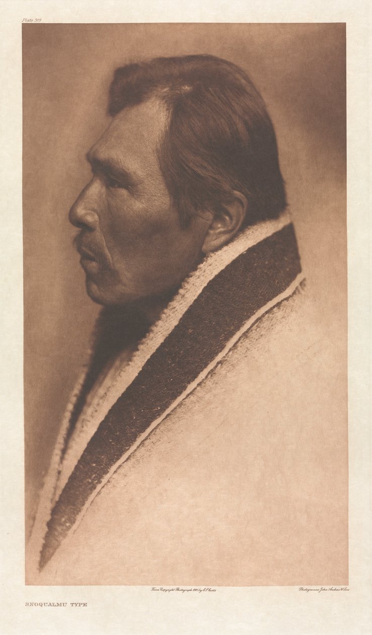 Portfölj IX, skylt 319: Snoqualmu Typ av Edward S. Curtis