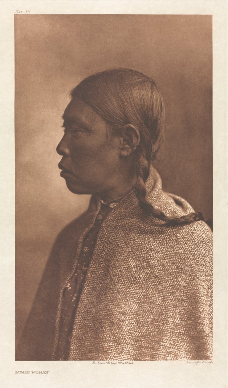 Portfolio IX, Plansch 321: Lummi Woman av Edward S. Curtis