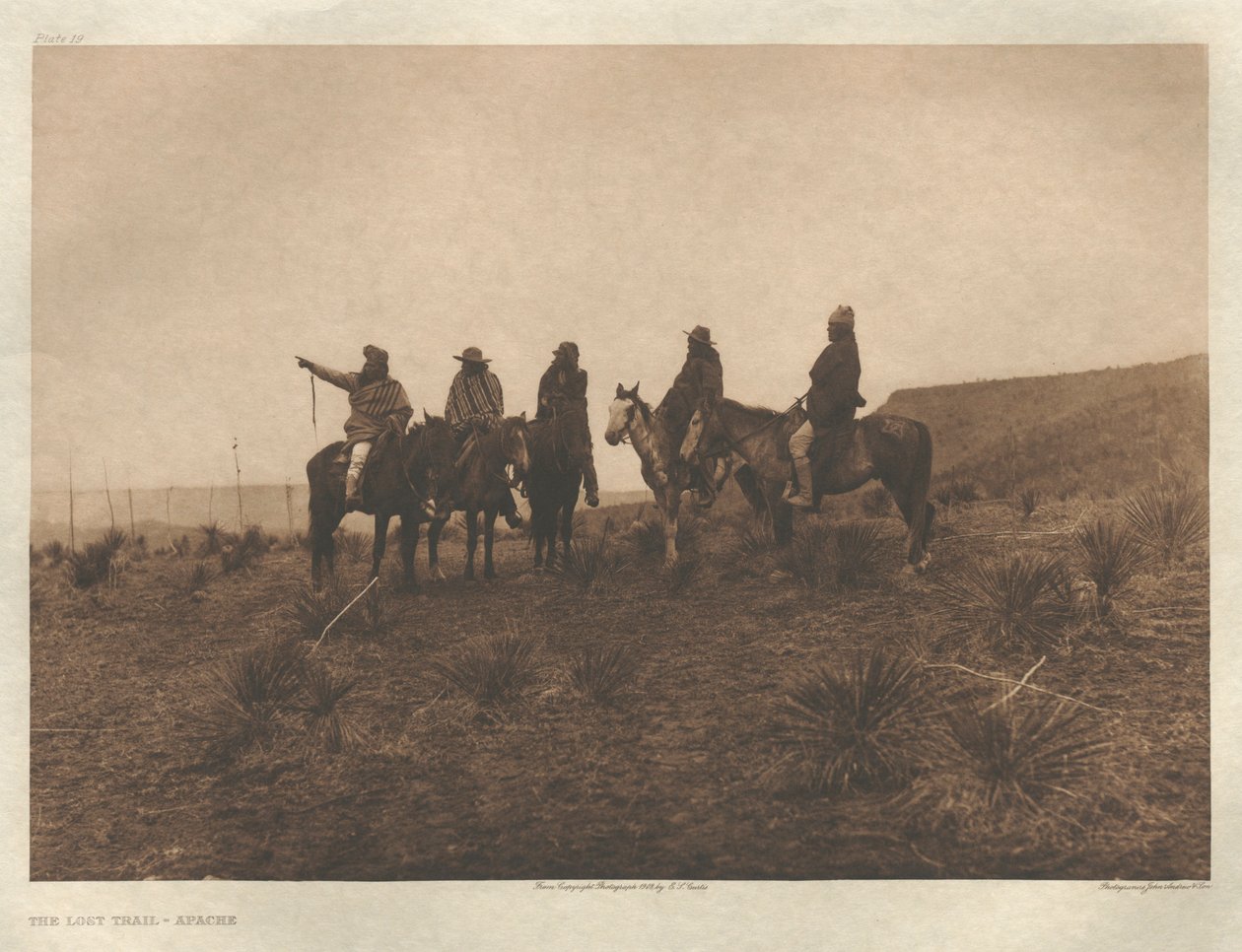 Portfölj I, Motiv 19: Den förlorade stigen-Apache av Edward S. Curtis