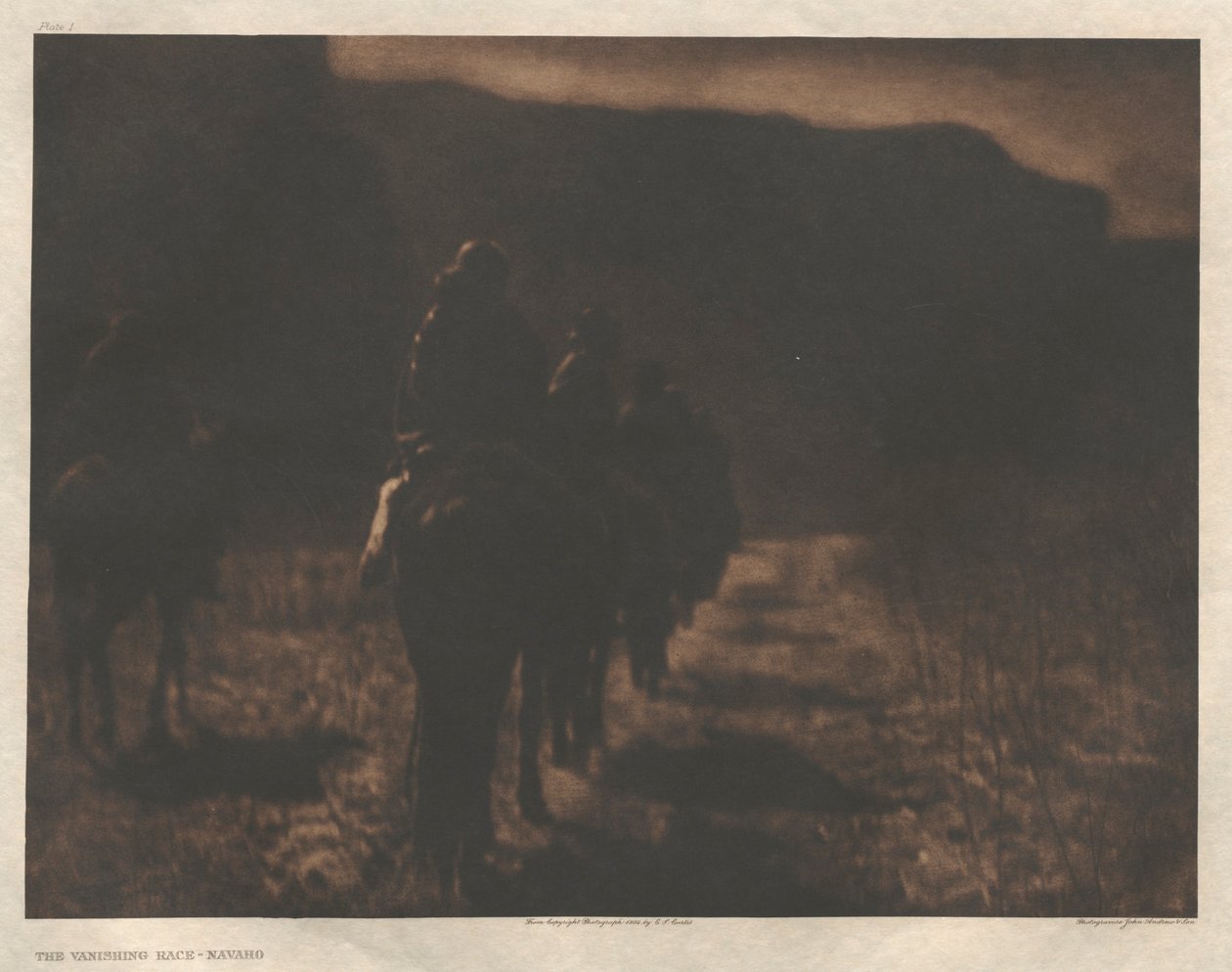Portfolio I, Plansch 1: Den försvinnande rasen-Navajo av Edward S. Curtis