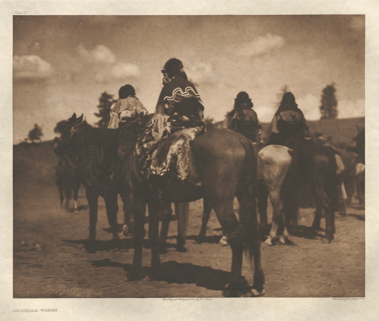 Portfölj I, plansch 25: Jicarilla-kvinnor av Edward S. Curtis