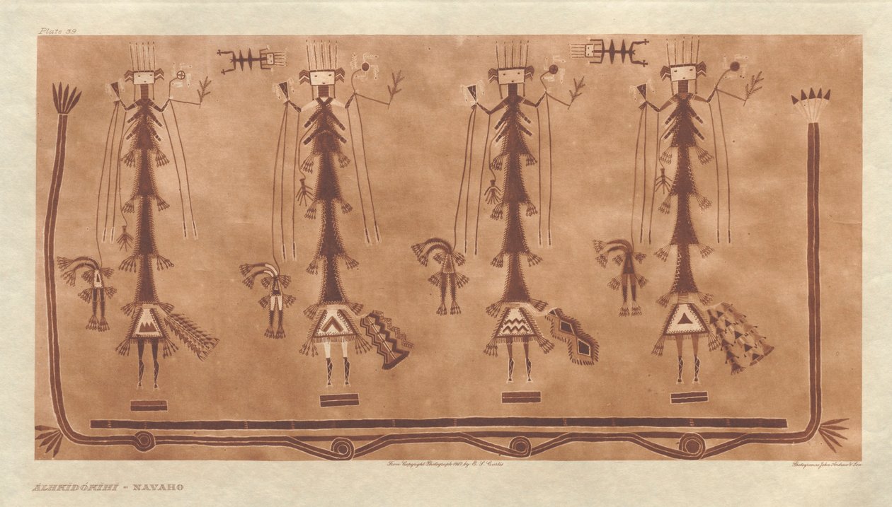 Portfölj I, plansch 39: Alhkidókihi-Navaho av Edward S. Curtis
