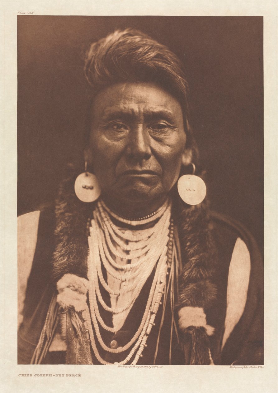 Portfölj VIII, plansch 256: Hövding Joseph - Nez Percé av Edward S. Curtis