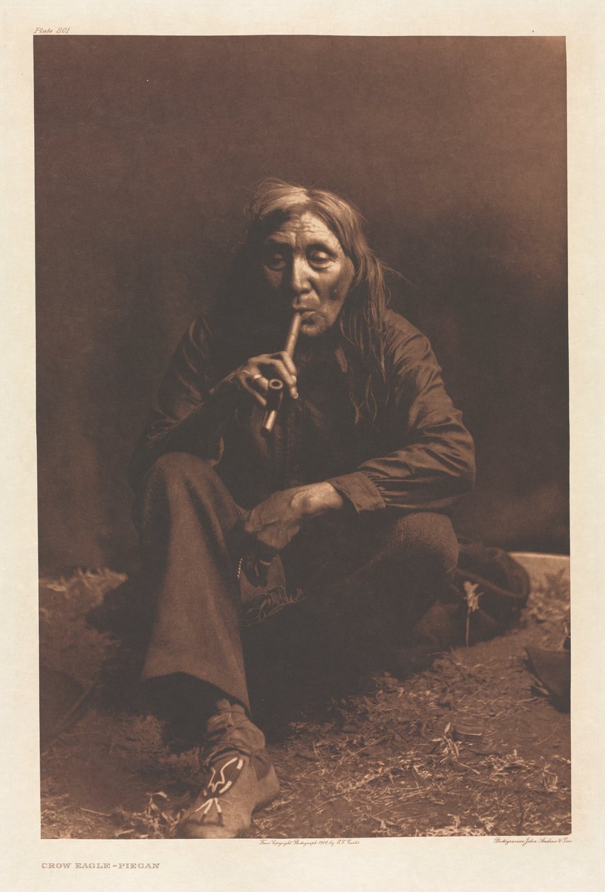 Portfölj VI, skylt 201: Kråkörn--Piegan av Edward S. Curtis