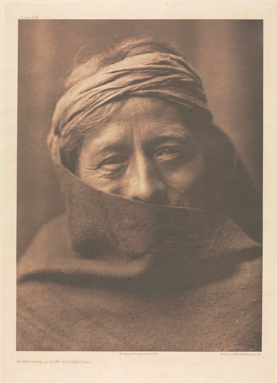 Portfölj XVII, plansch 612: Waíhusiwa, A Zuñi Kyáqimâssi av Edward S. Curtis