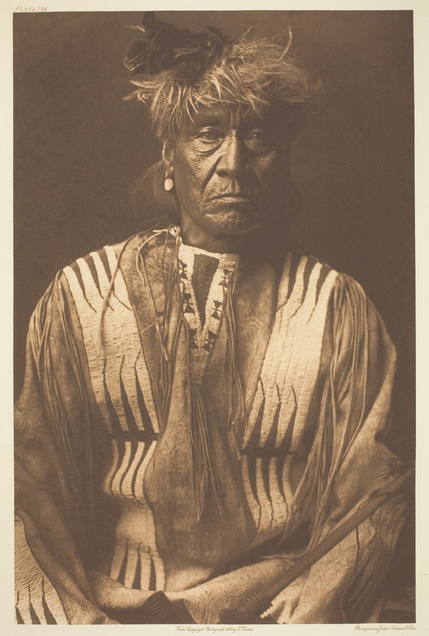 Röd piska - Atsina av Edward S. Curtis