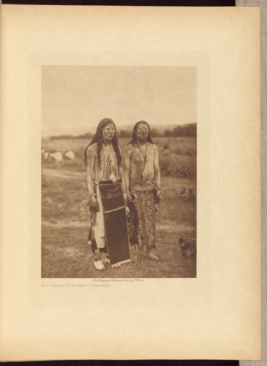 Pantsättare för Sun Dance - Cheyenne av Edward S. Curtis