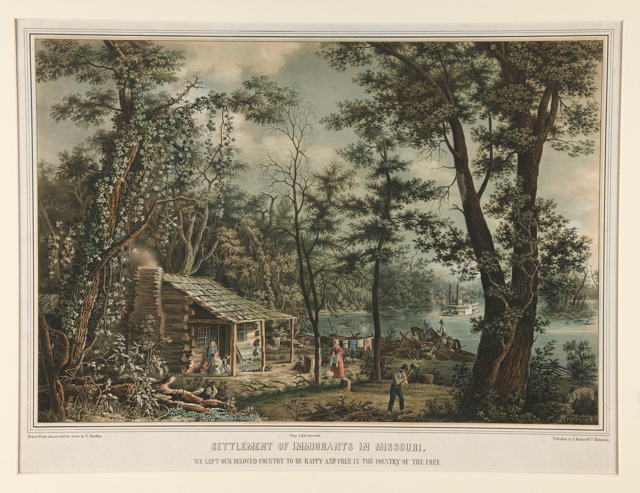 Bosättning av immigranter i Missouri/ Vi lämnade vårt älskade land av Edward Sachse
