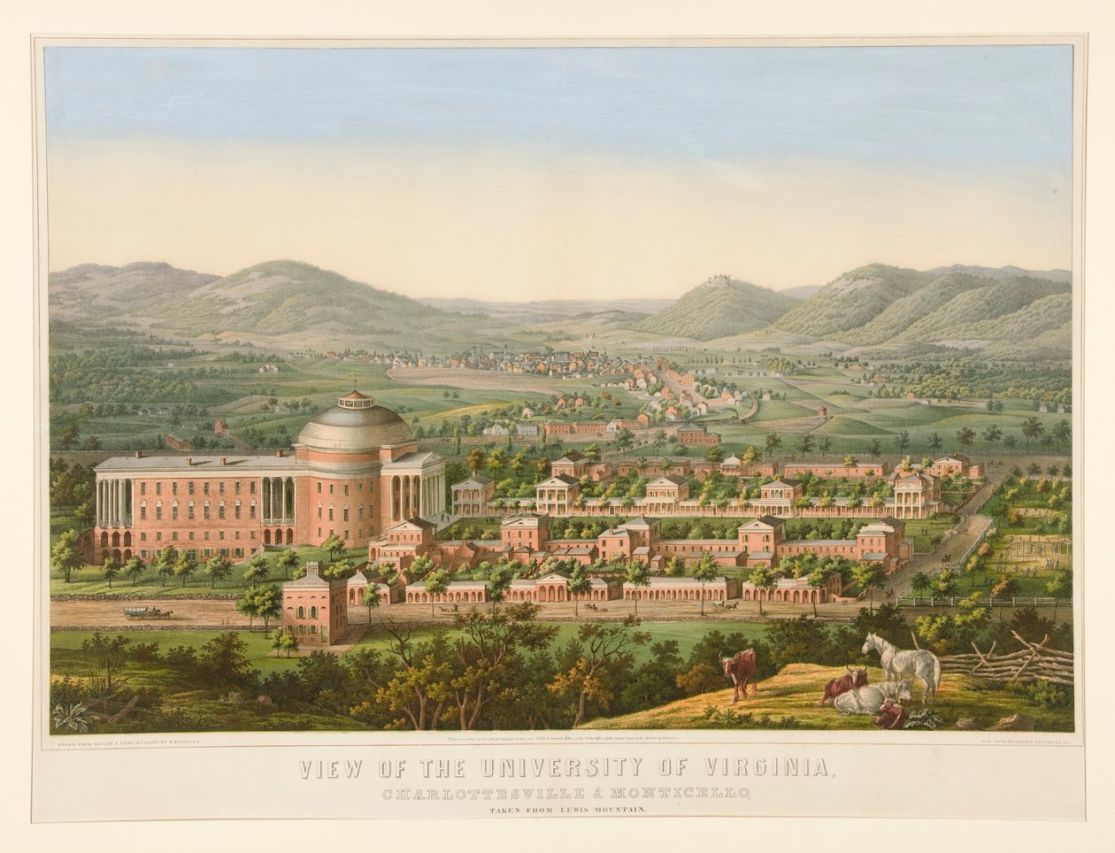 Utsikt över University of Virginia av Edward Sachse