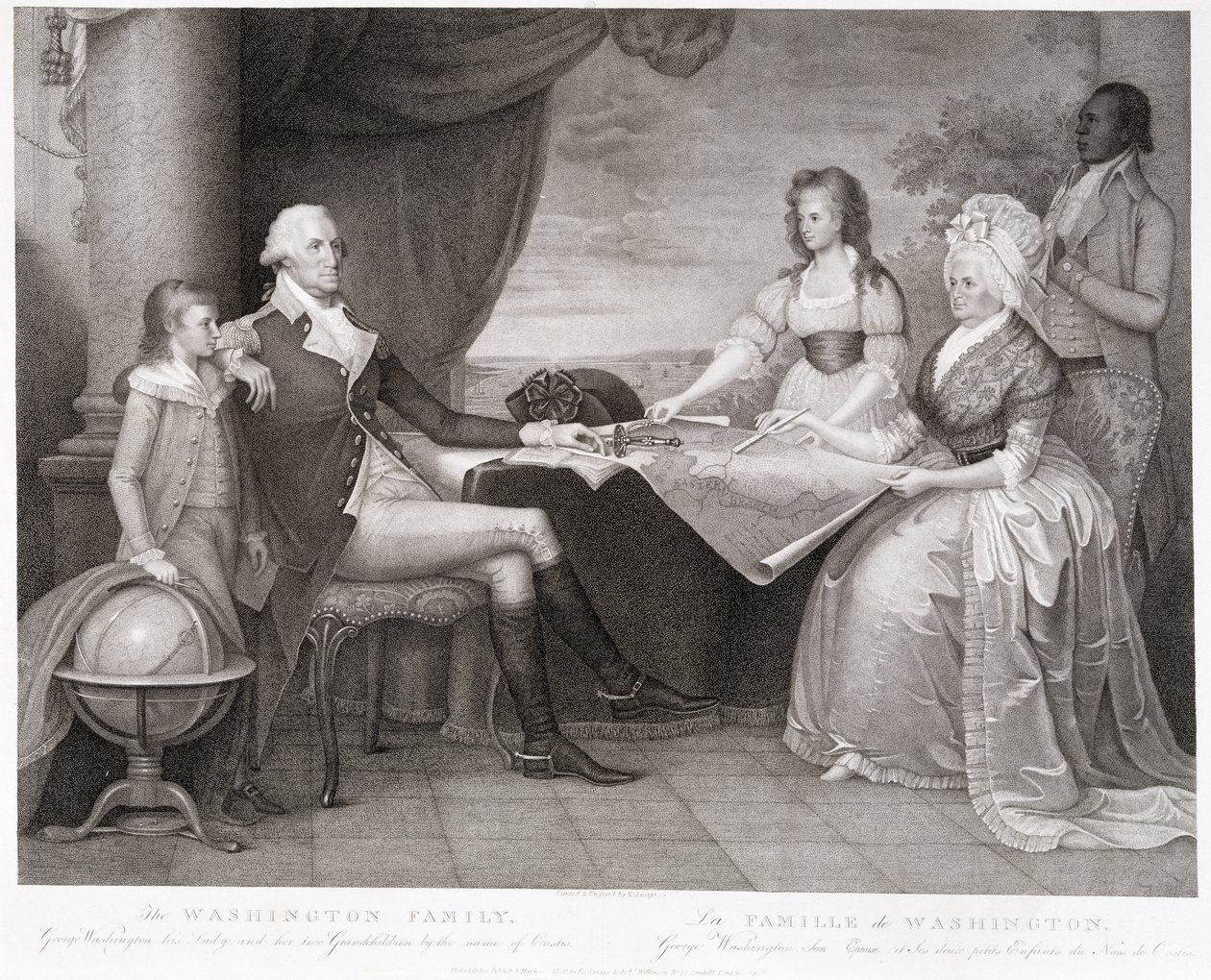 The Washington Family, 1798 (gravyr och stipplets) av Edward Savage