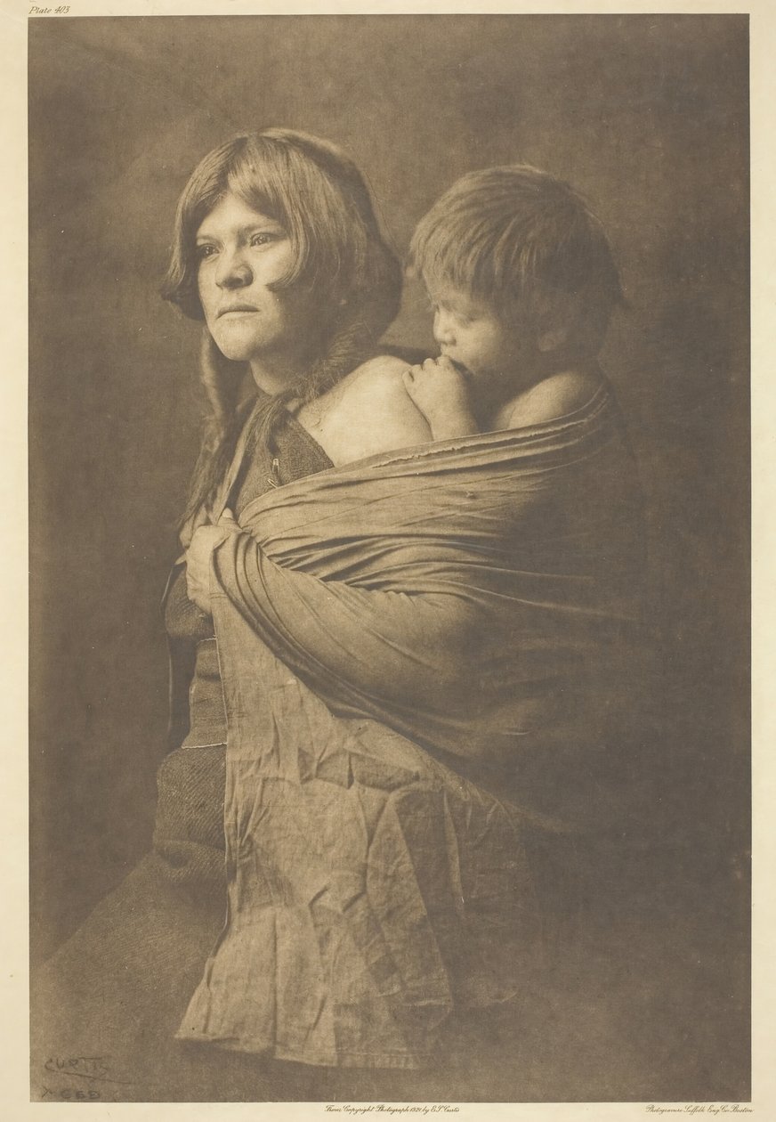 En Hopi-mamma, 1921. av Edward Sheriff Curtis