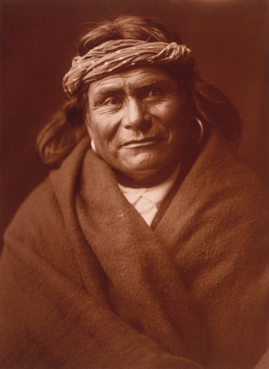 Acoma Man av Edward S. Curtis, ca 1904 (tonat silvertryck) av Edward Sheriff Curtis