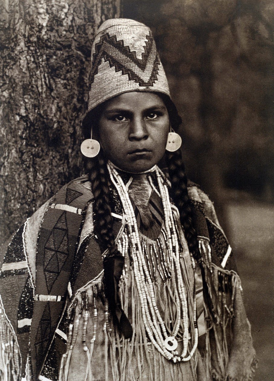 Indian of America: Porträtt av flickan Umatilla av Edward Sheriff Curtis