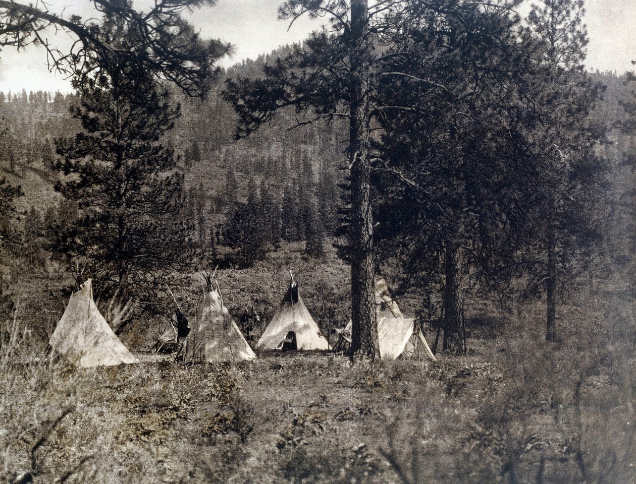 Indian of America: läger för Spokane-indianerna av Edward Sheriff Curtis