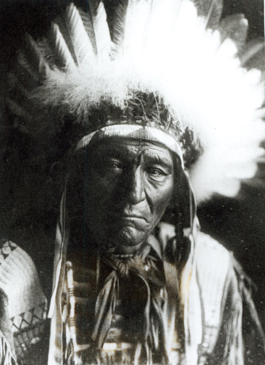 Iron Plume - Ogalala, indian av Edward Sheriff Curtis