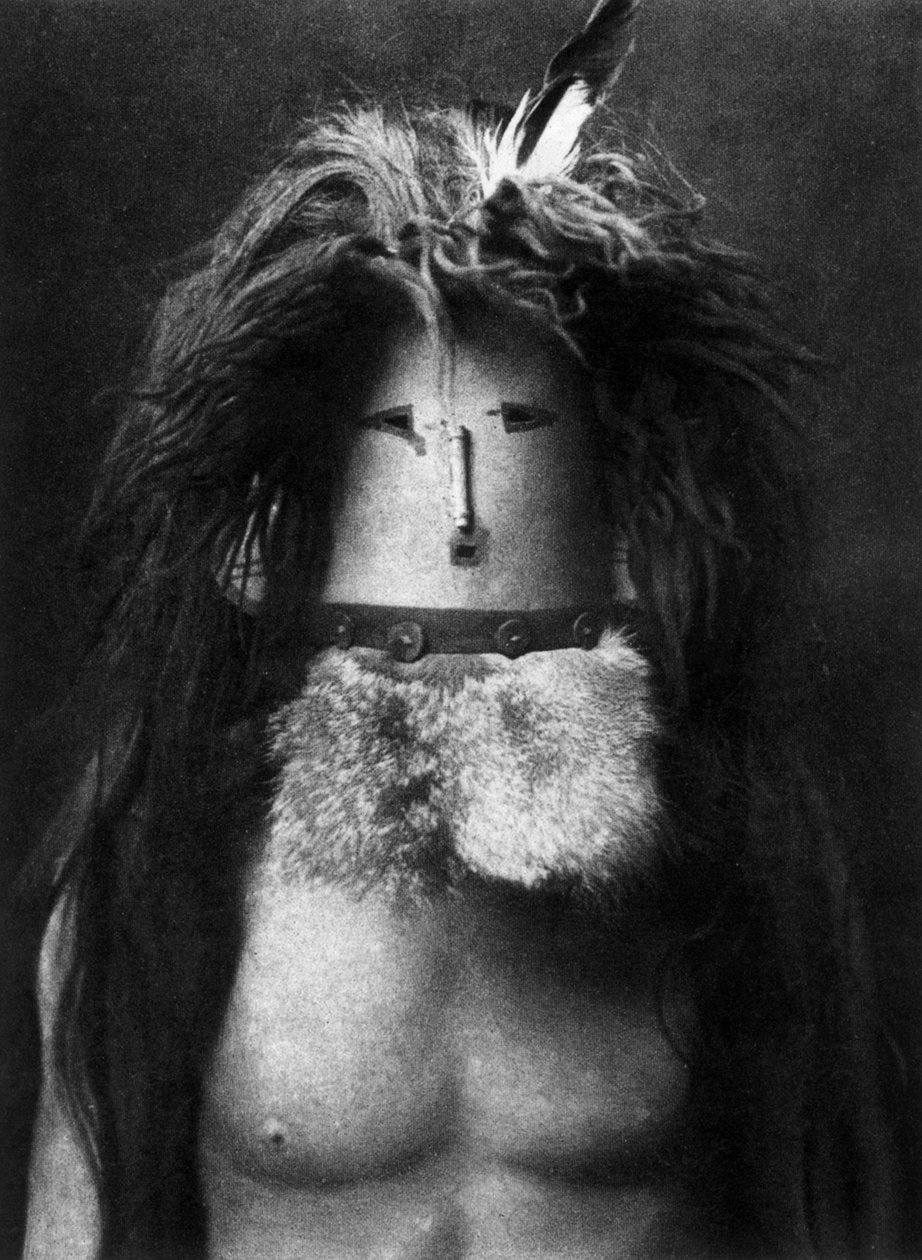 Navajoindian klädd ut till gudinnan Haschebaad av Edward Sheriff Curtis