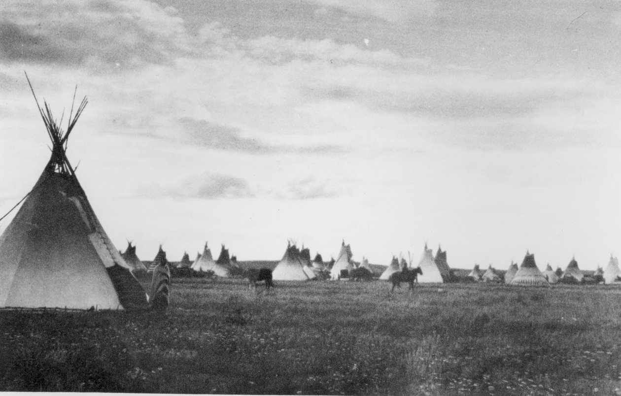 Piegan Camp, från "The North American Indian" av Edward Sheriff Curtis