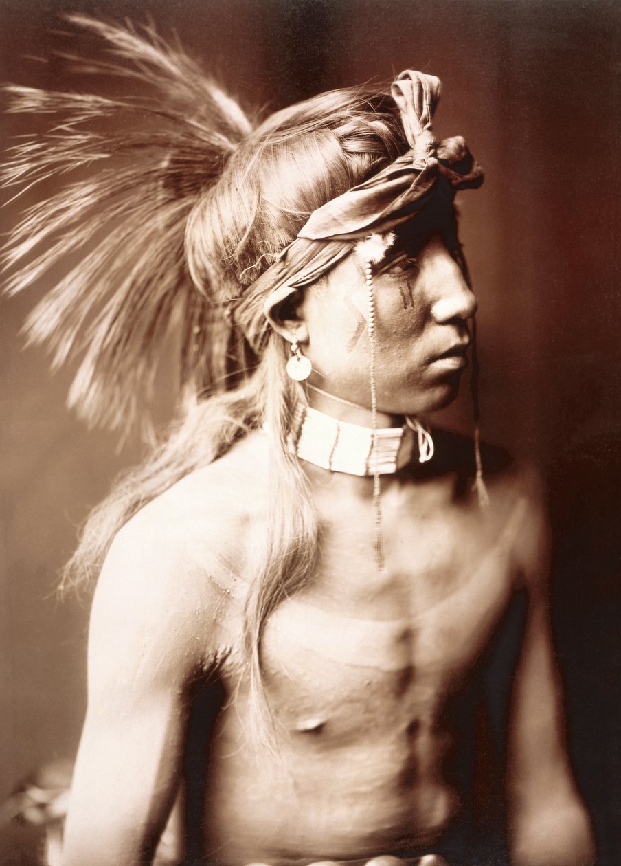 Shows As He Goes av Edward S. Curtis, ca 1904 (tonat silvertryck) av Edward Sheriff Curtis