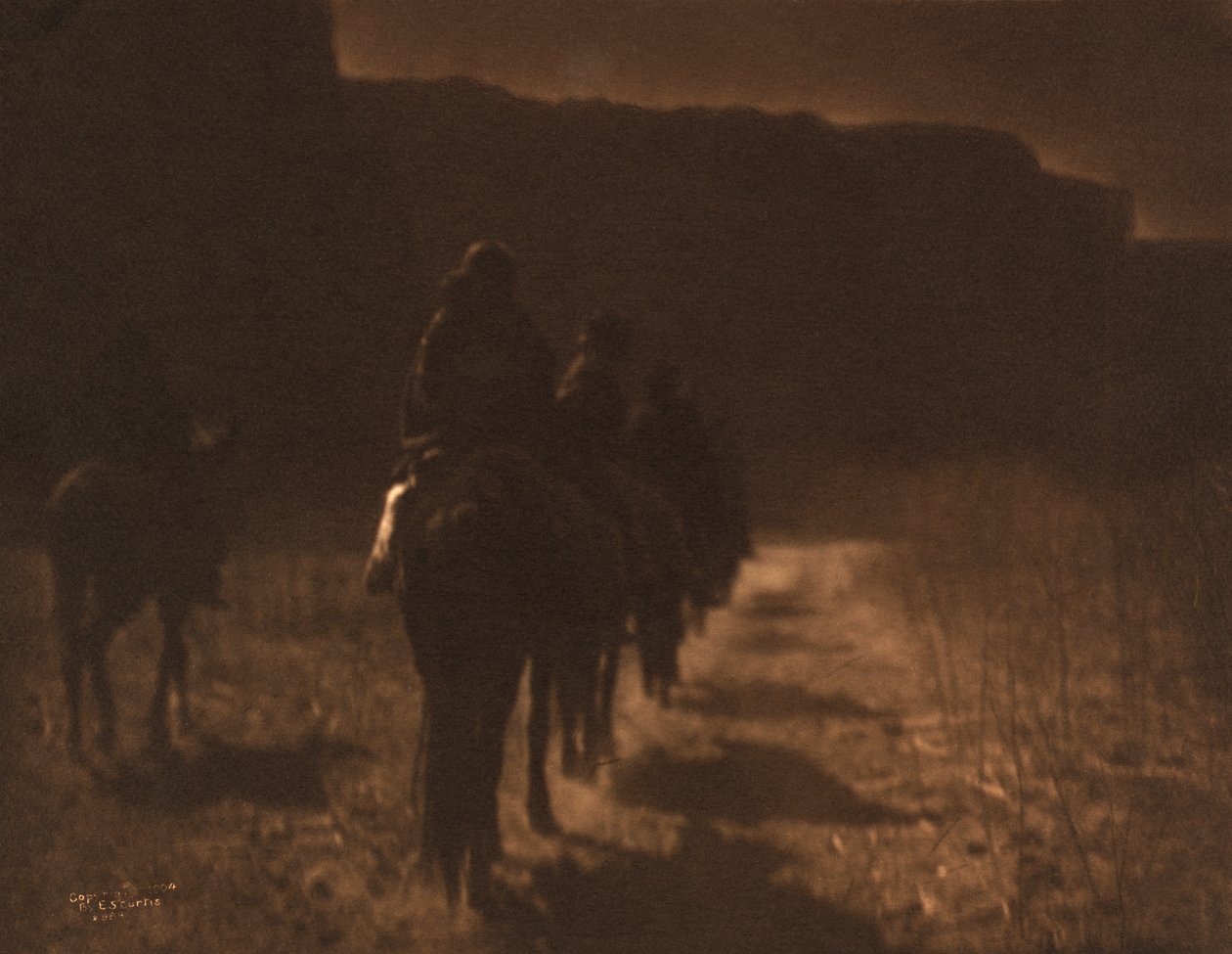 The Vanishing Race - Navaho av Edward S. Curtis, ca 1907 (fotogravyr) av Edward Sheriff Curtis