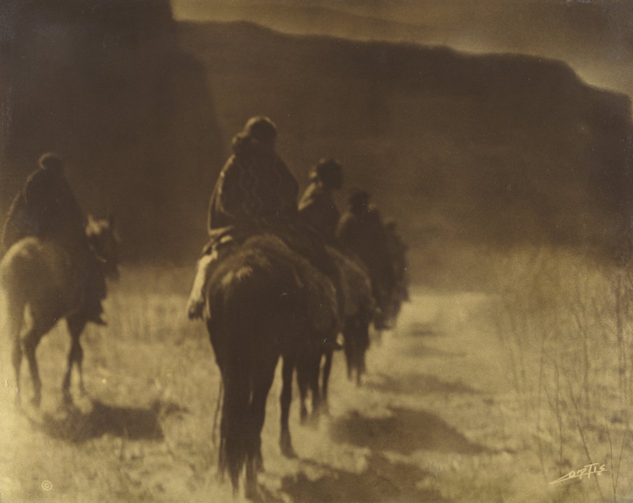 The Vanishing Race Navaho Plate 1, Volym 1 från serien The North American Indian, ca. 1904 (oroton) av Edward Sheriff Curtis
