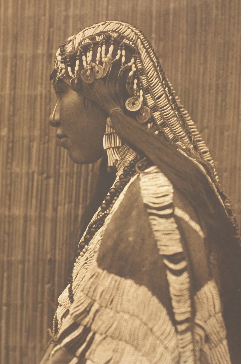 Wishham Girl, Profile, 1910. av Edward Sheriff Curtis