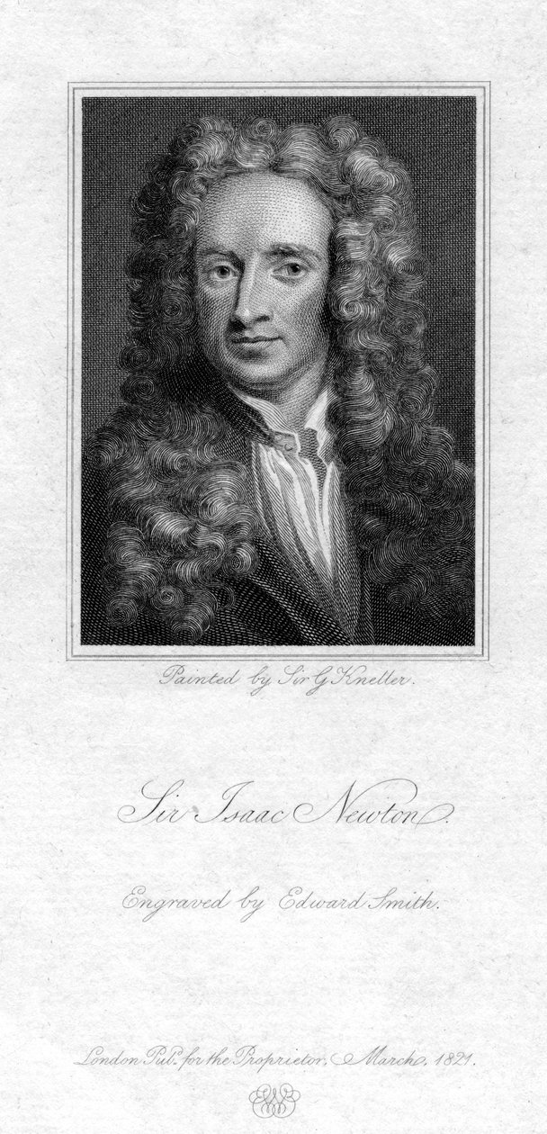 Sir Isaac Newton, engelsk matematiker, astronom och fysiker, 1821. av Edward Smith