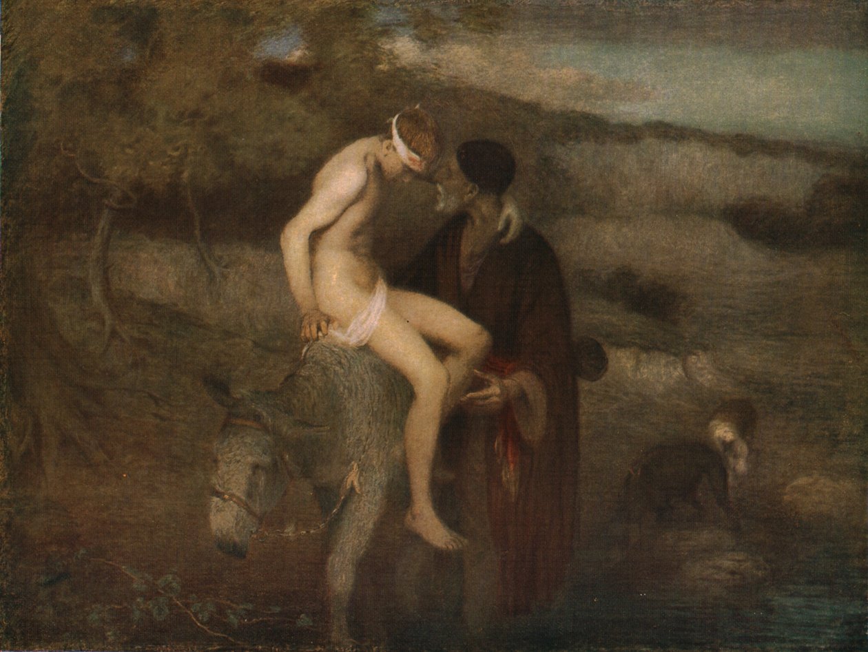 Den barmhärtige samariten, c1890, c1930. av William Edward Stott