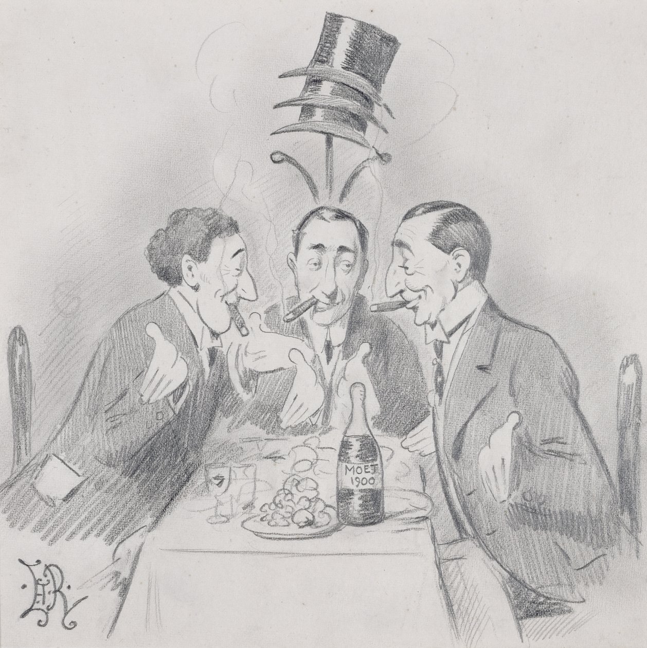 A Firad Luncheon a Trois (The Three Isaacs) 1900 av Edward Tennyson Reed