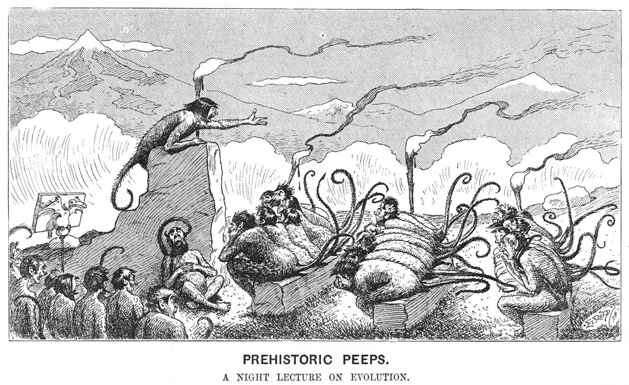 Prehistoric Peeps: A Night Lecture on Evolution, 1894. av Edward Tennyson Reed