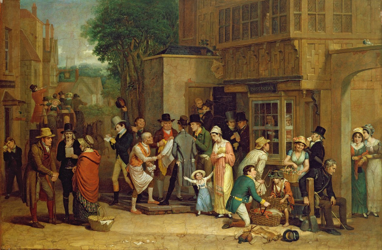 Postkontoret (olja på duk) av Edward Villiers Rippingille