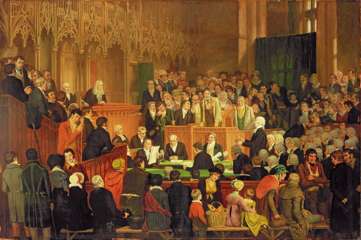 Rättegången mot garantin för en häst i County Court of Lancaster Castle av Edward Villiers Rippingille