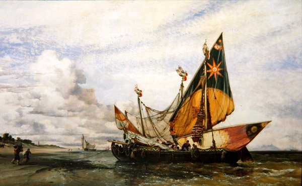 Strandscen av Edward William Cooke