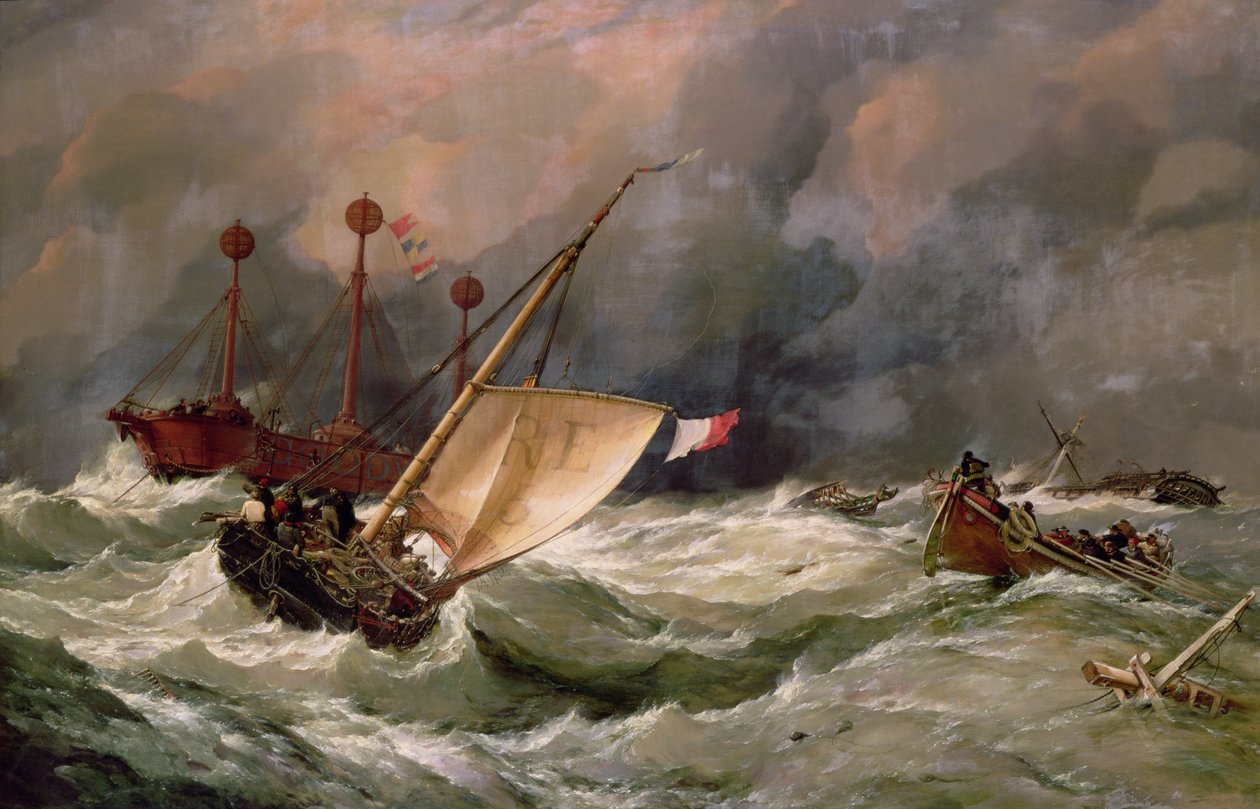Morning after a Heavy Gale (olja på duk) av Edward William Cooke