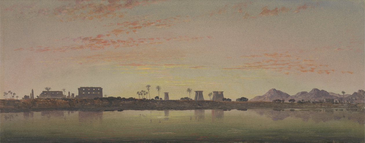 Pyloner vid Karnak, Thebanbergen i fjärran av Edward William Cooke