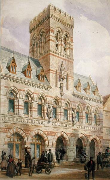 Congleton Town Hall (akvarell på papper) av Edward William Godwin