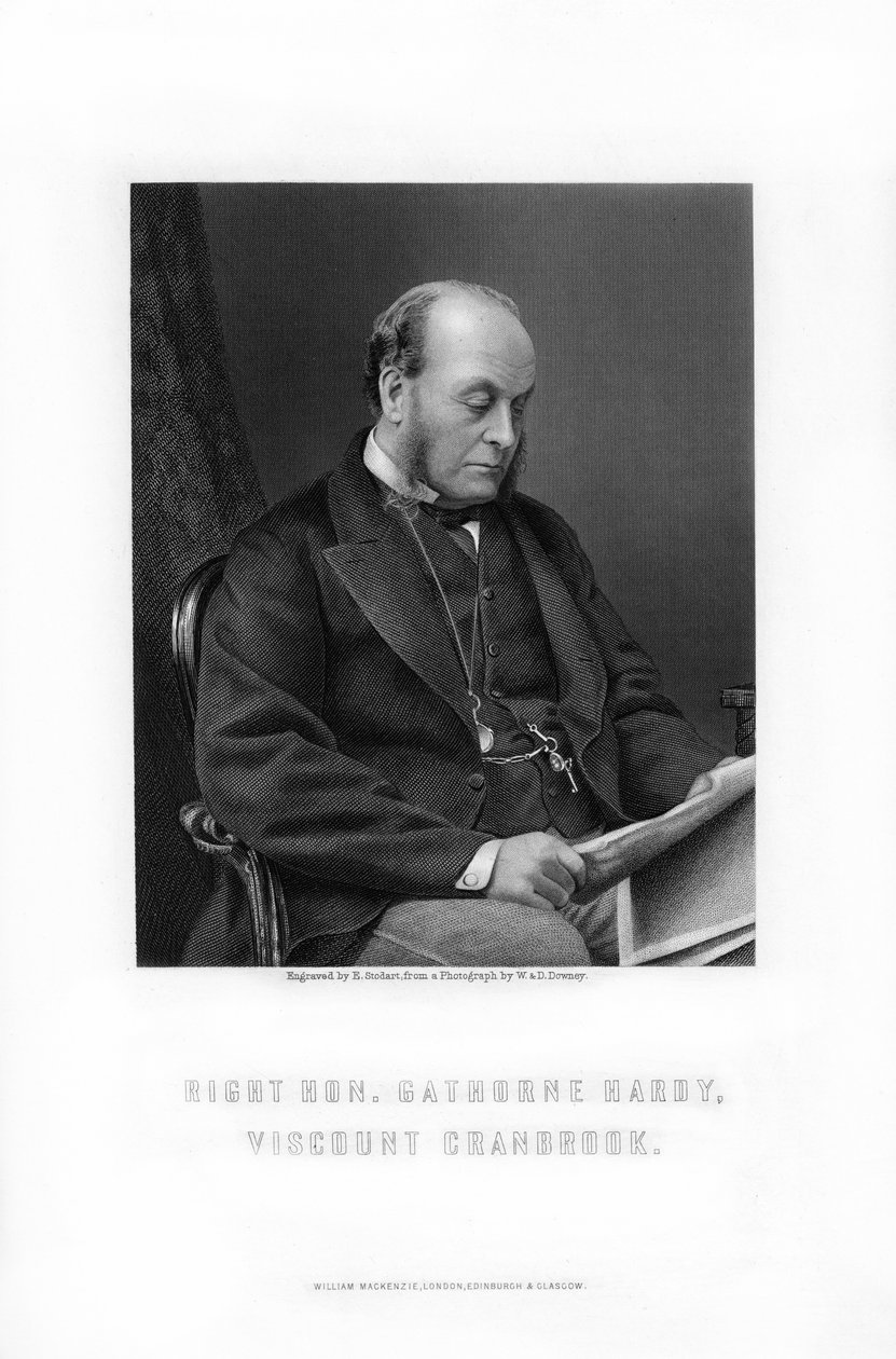 Gathorne Gathorne-Hardy, 1:e earl av Cranbrook, engelsk politiker, 1881. av Edward William Stodart