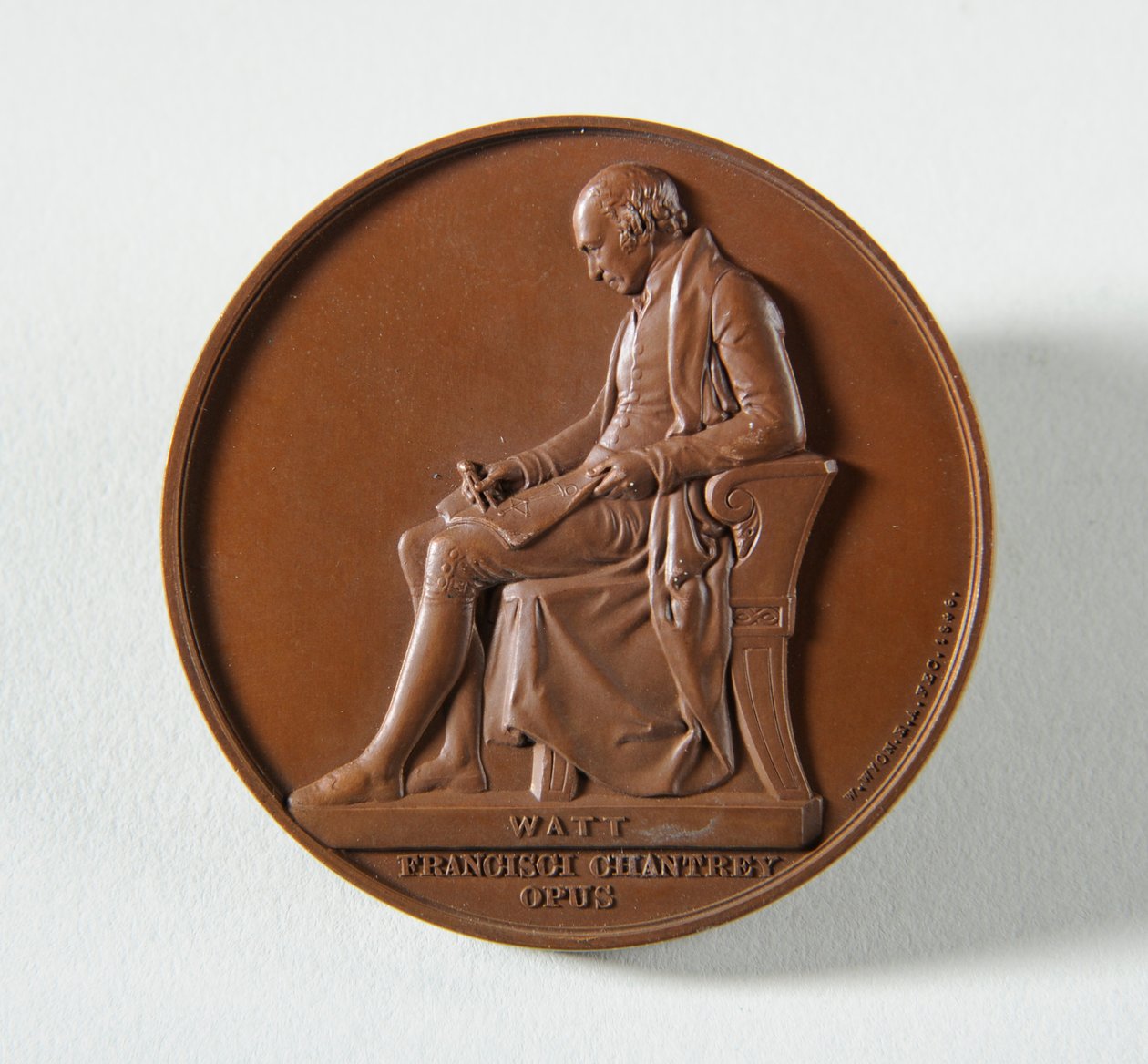Medaljong till Francis Chantrey av Edward William Wyon