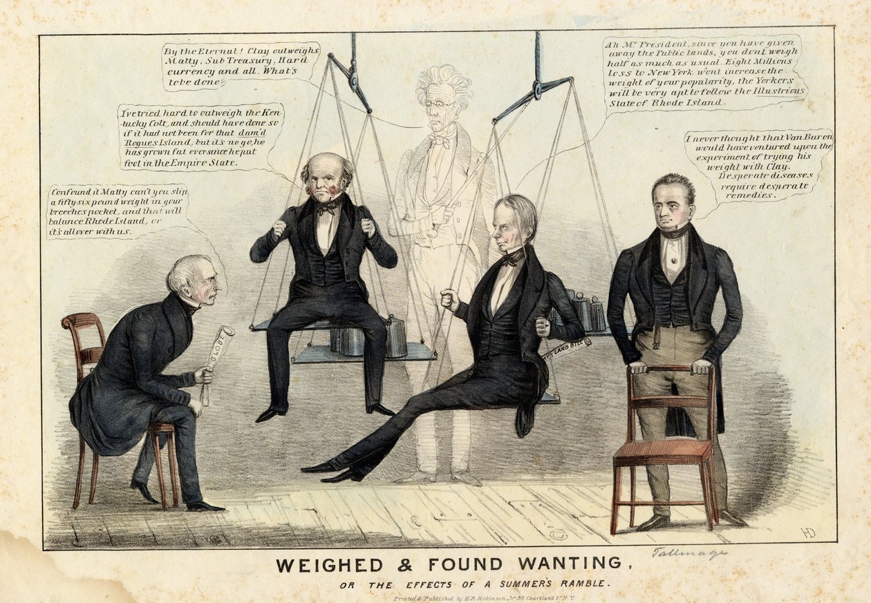 Weied und found wanting, utgiven av H R Robinson, New York, 1844 av Edward Williams Clay