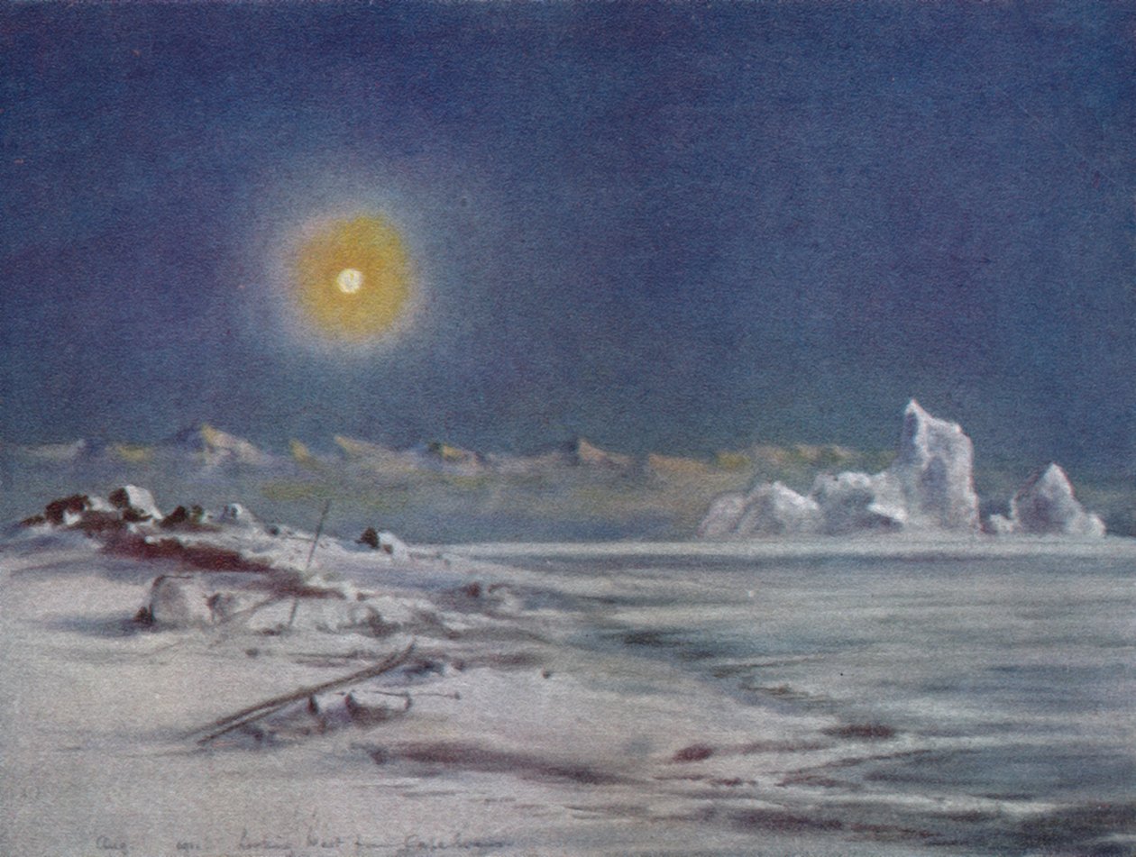 Ser västerut från Cape Evans, 1911, 1913 av Charles Edward Wilson