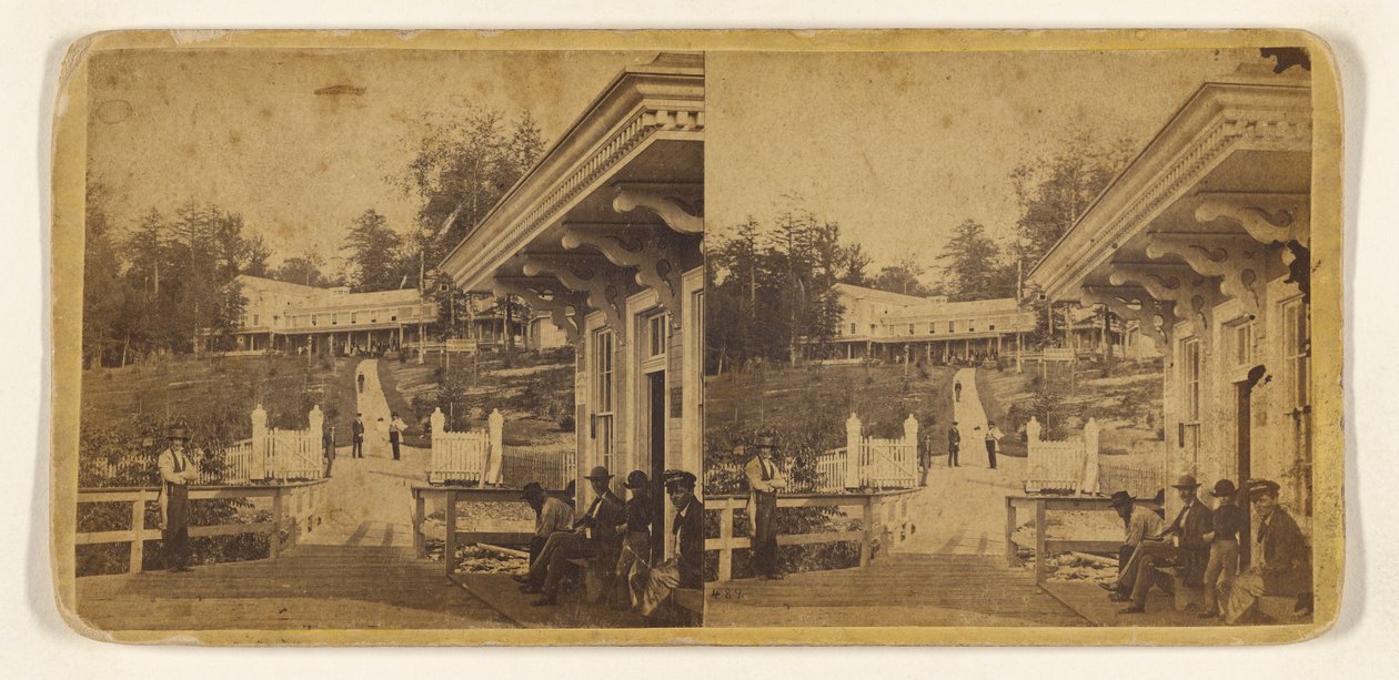 Cresson Mountain House. Beläget på en av de högsta topparna i Alleghenies...[Pennsylvania Central R.R.] av Edward and Henry T. Anthony and Co.