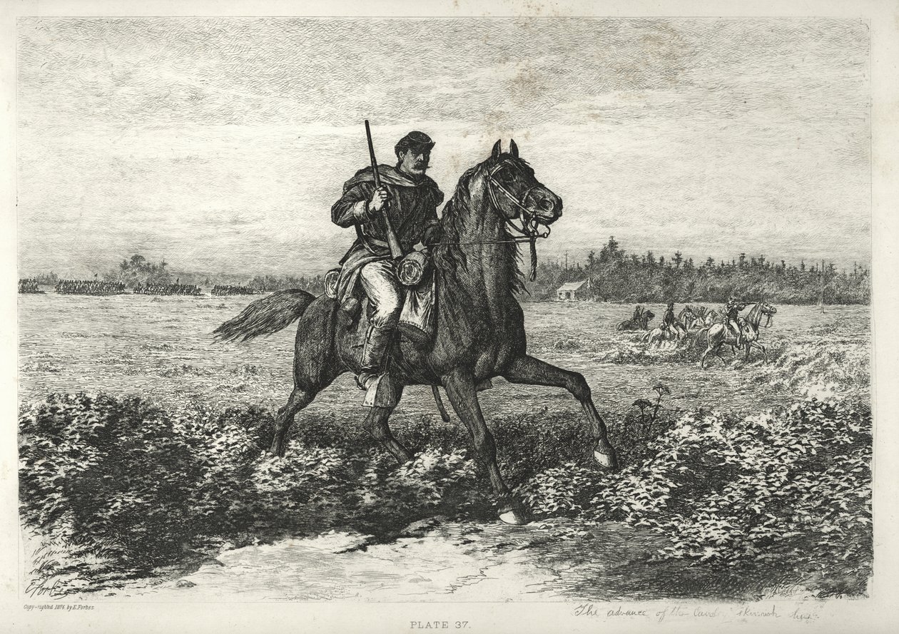 An Advance of the Cavalry Skirmish av Edwin Austin Forbes