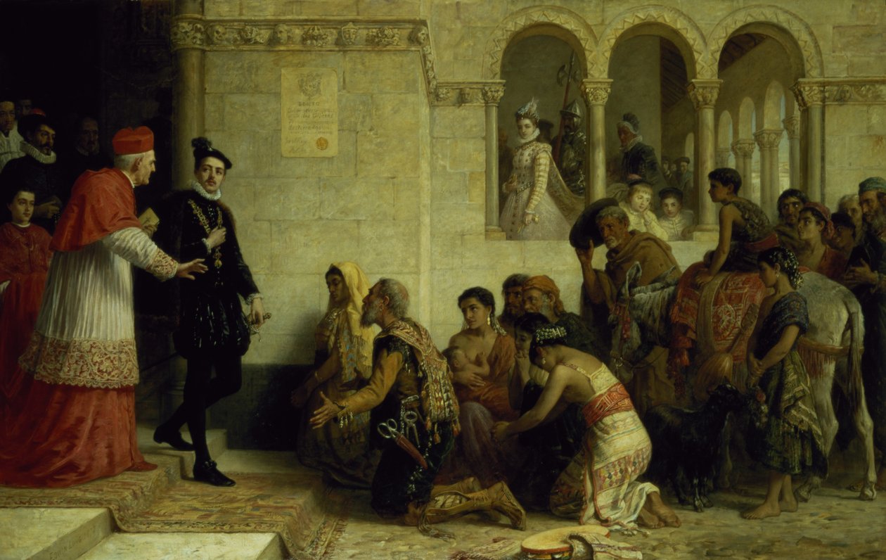 De anhållande. Utvisningen av zigenare från Spanien, 1872 av Edwin Longsden Long