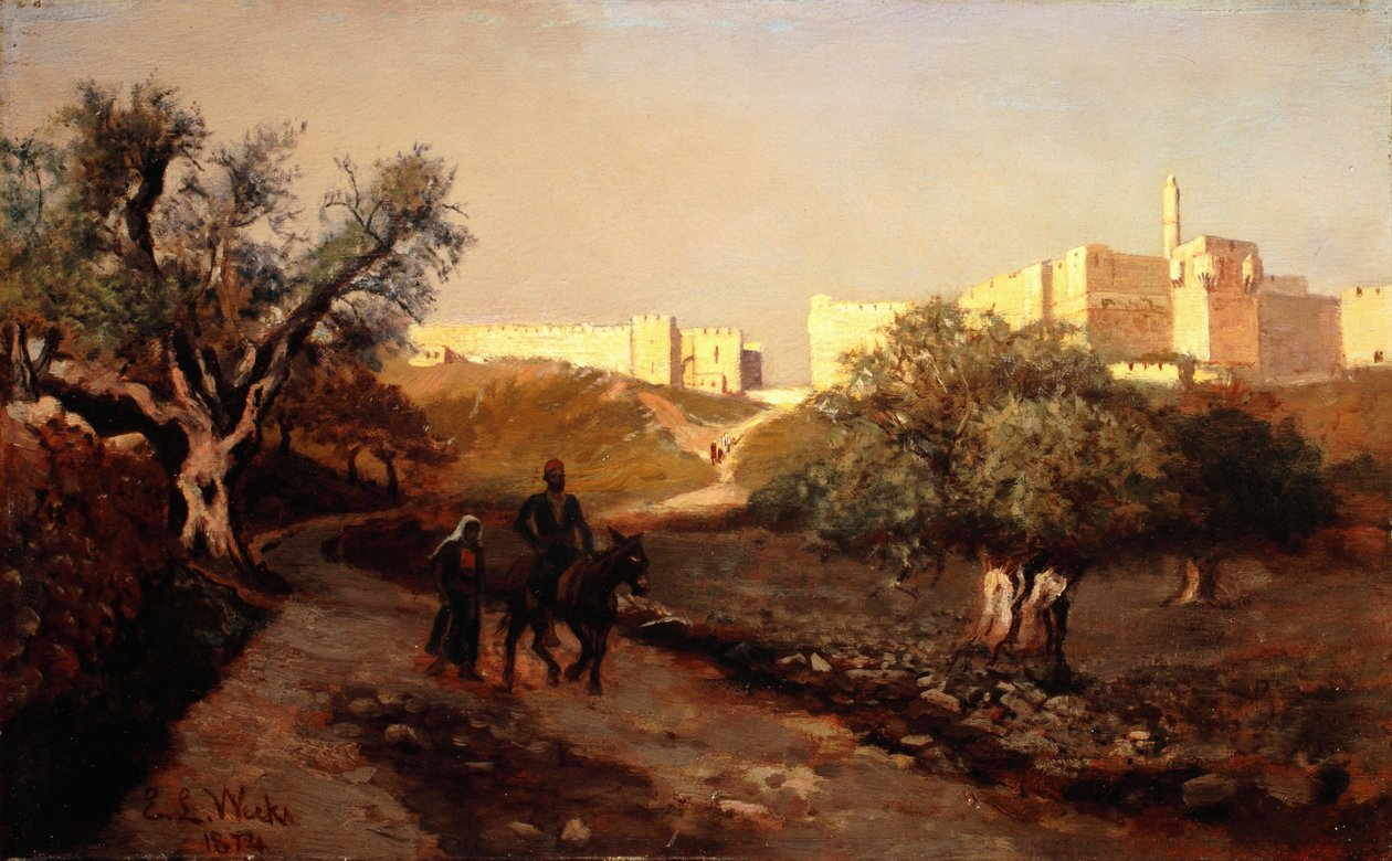 Jerusalems murar, 1874 av Edwin Lord Weeks