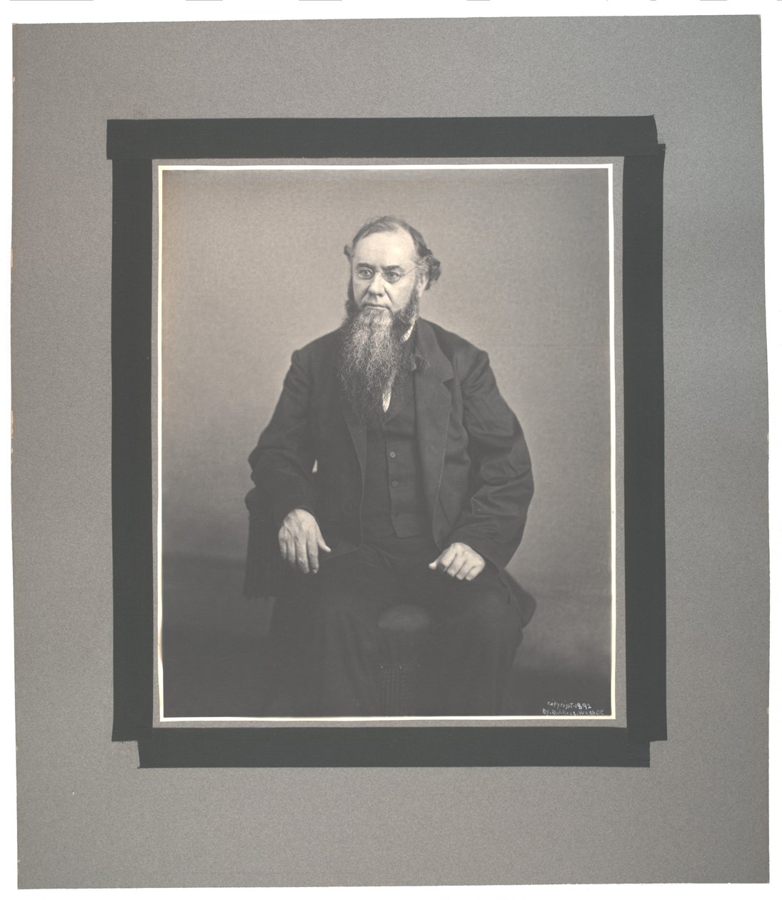 Imperialistisk platinafotografi av Edwin M. Stanton, 1865, tryckt av M.P. Rice, ca 1892 (sepiafoto) av Edwin McMasters Stanton