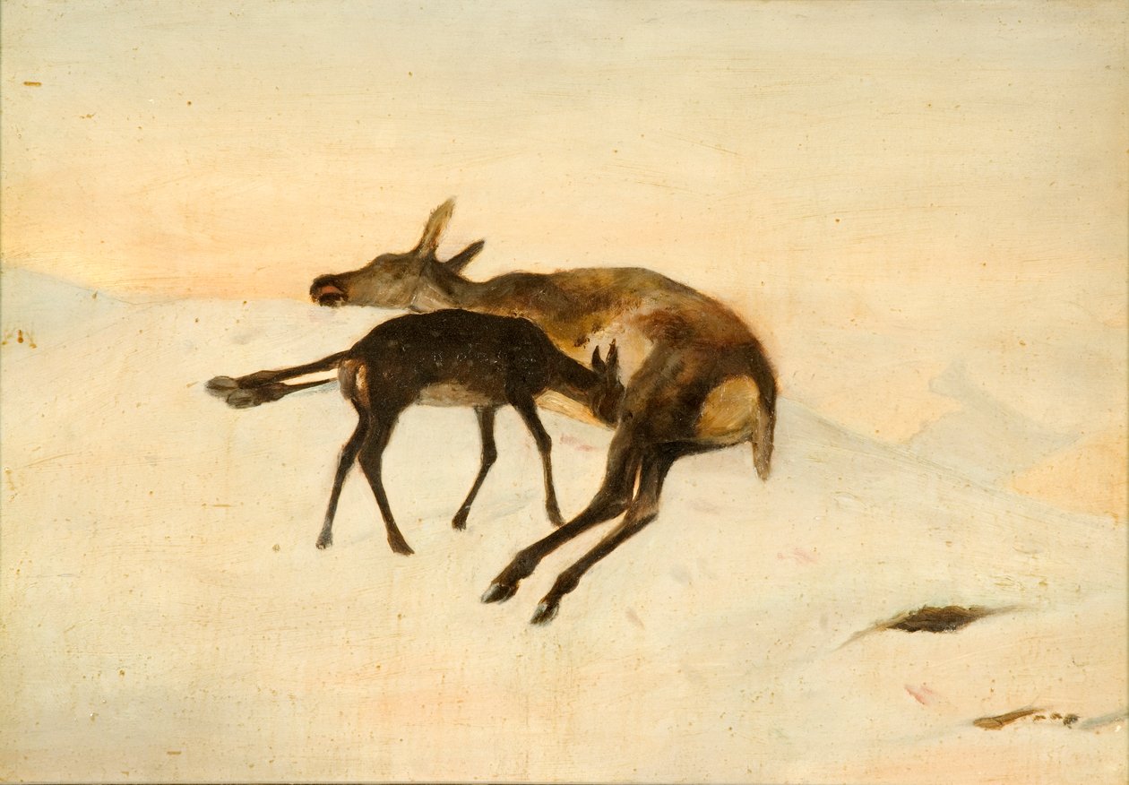 A Random Shot (olja ombord) av Edwin (after) Landseer